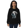 Unisex organic sweatshirt big head dog